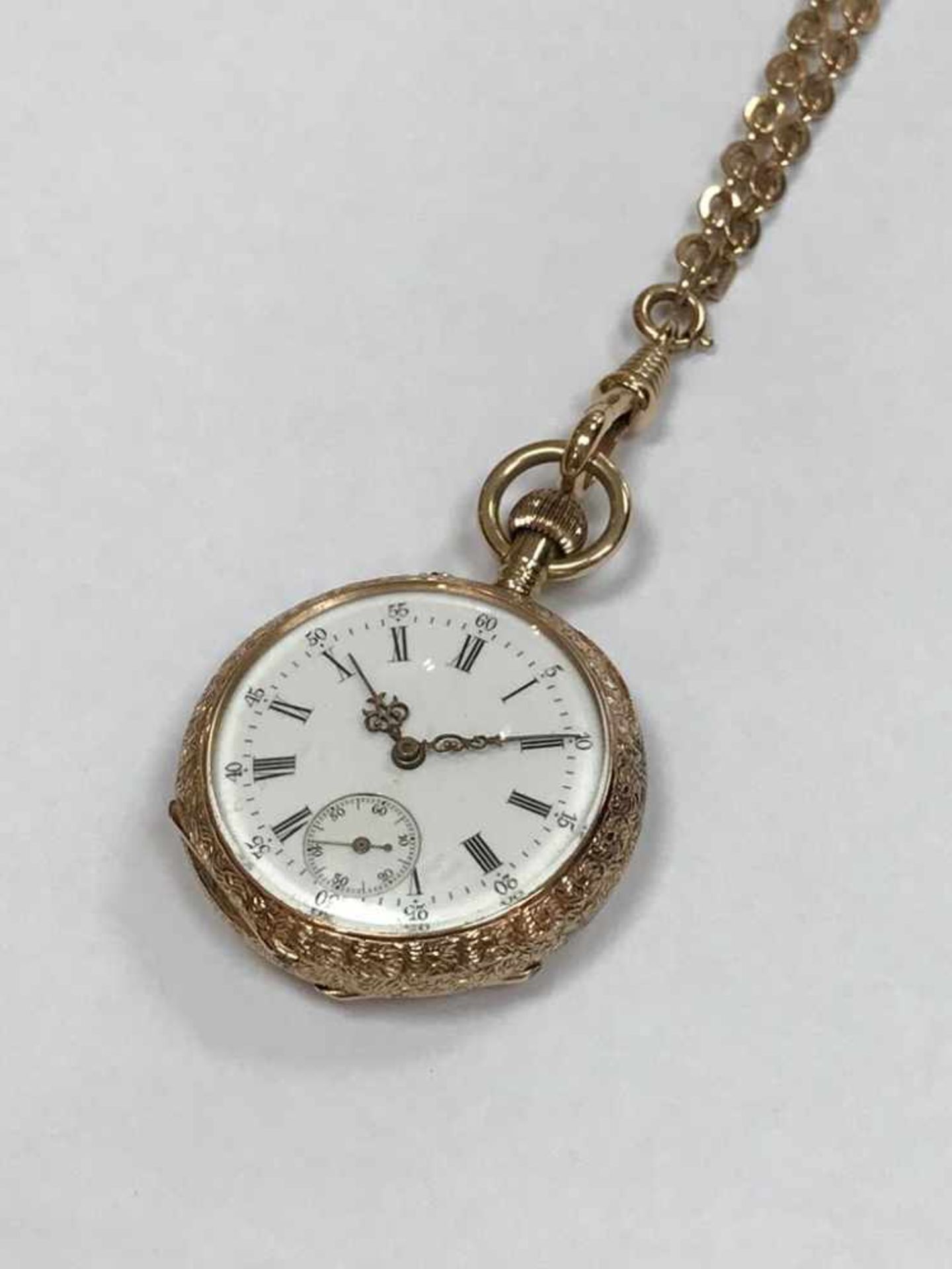 Gold Taschenuhr 585 "Bleienheuft Cöln a Rhein"Wohl Deutschland um 1880, Material: 585 Gold, Uhr