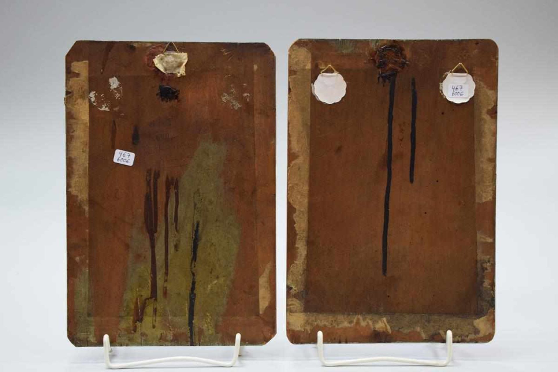 1.Paar Anonymer Italienscher Altmeister wohl um 1800Öl auf Holz, Maße: ca. 28 cm x 19 cm, 28 cm x 19 - Bild 4 aus 4