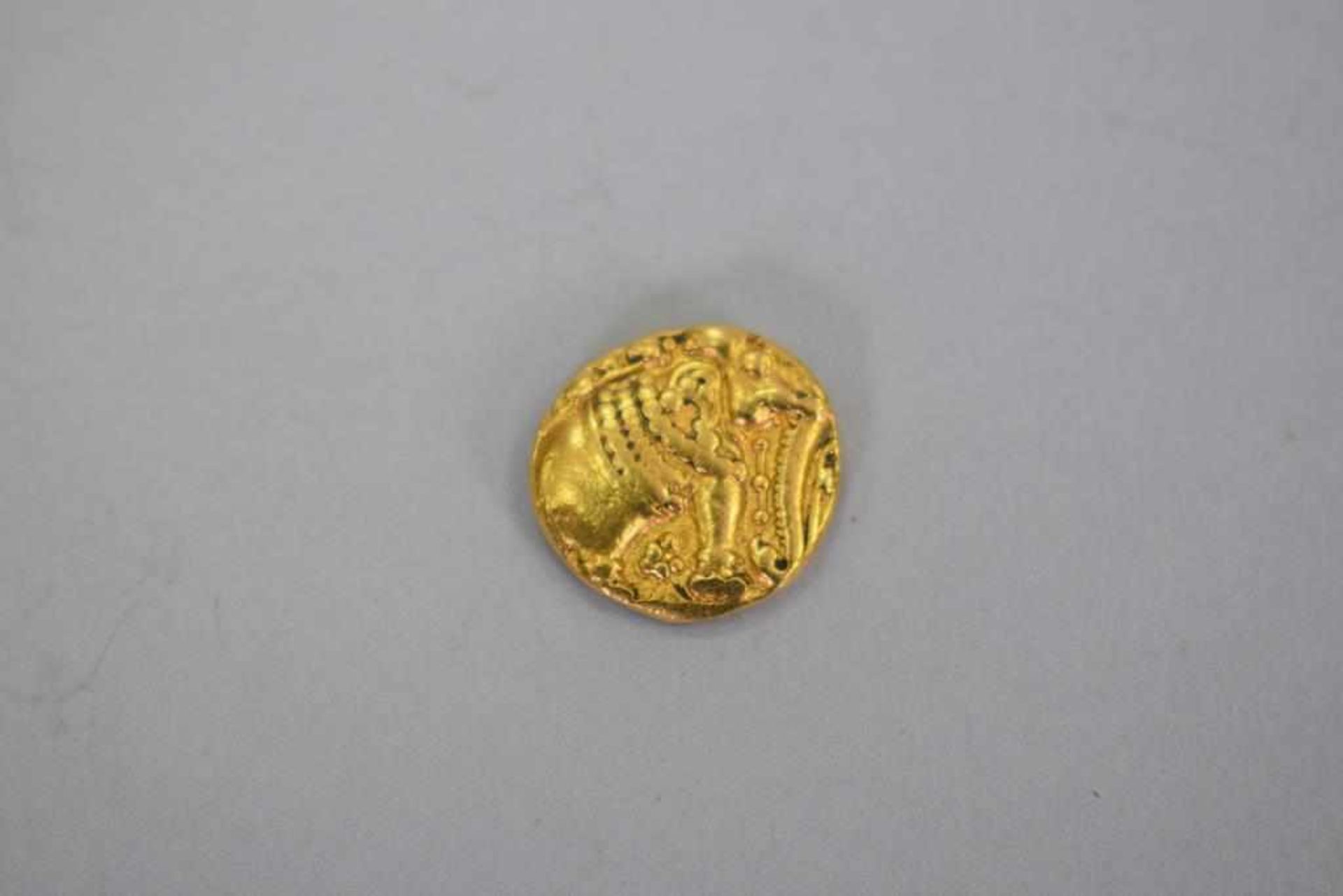 Kongu Chera Gold Ornate Elephant, Floral ScrollElephant Pagoda, Issued by, Western Ganga, India,