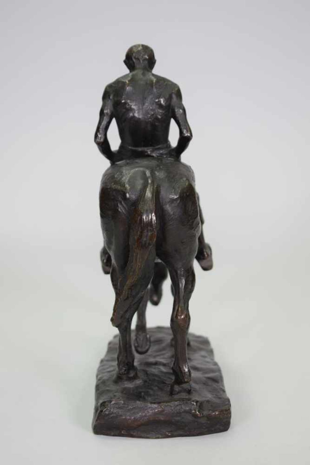 Hans Müller (1873-1937) "Arbeitstier und Reiter am Ende des Tages"Bronzeskulptur des Wiener - Bild 2 aus 5
