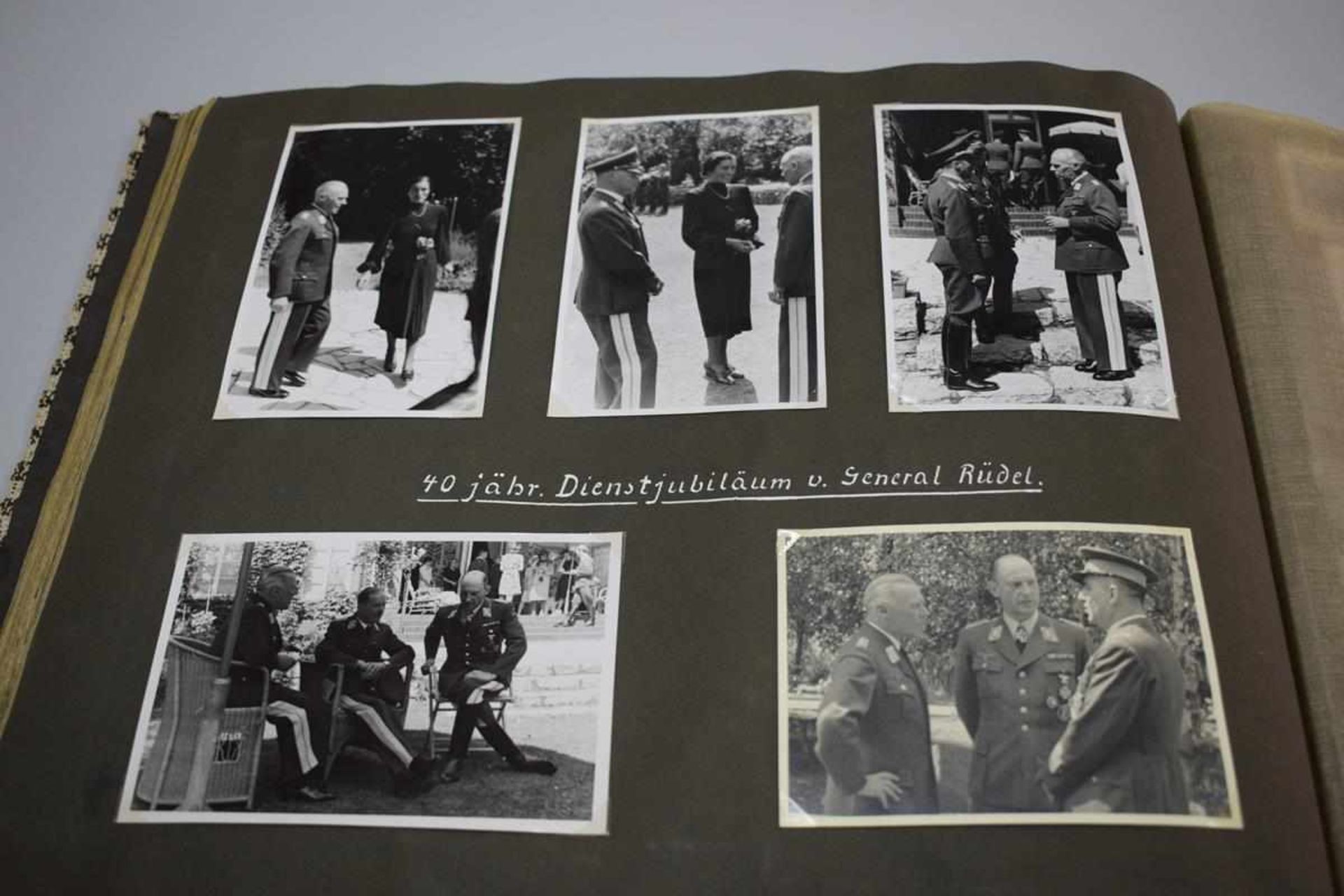 Nachlass: General Alfred Haubold, Fotoalbum 2. Weltkrieg u.a. Adolf Hitler, Mussolini etc. 292 - Bild 22 aus 25