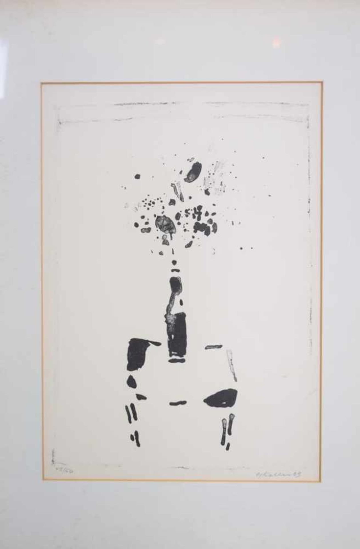 Oskar Koller (1925-2004) "Blumenvase auf einem Tisch"Lithographie 45/50, Signatur unten rechts "O.