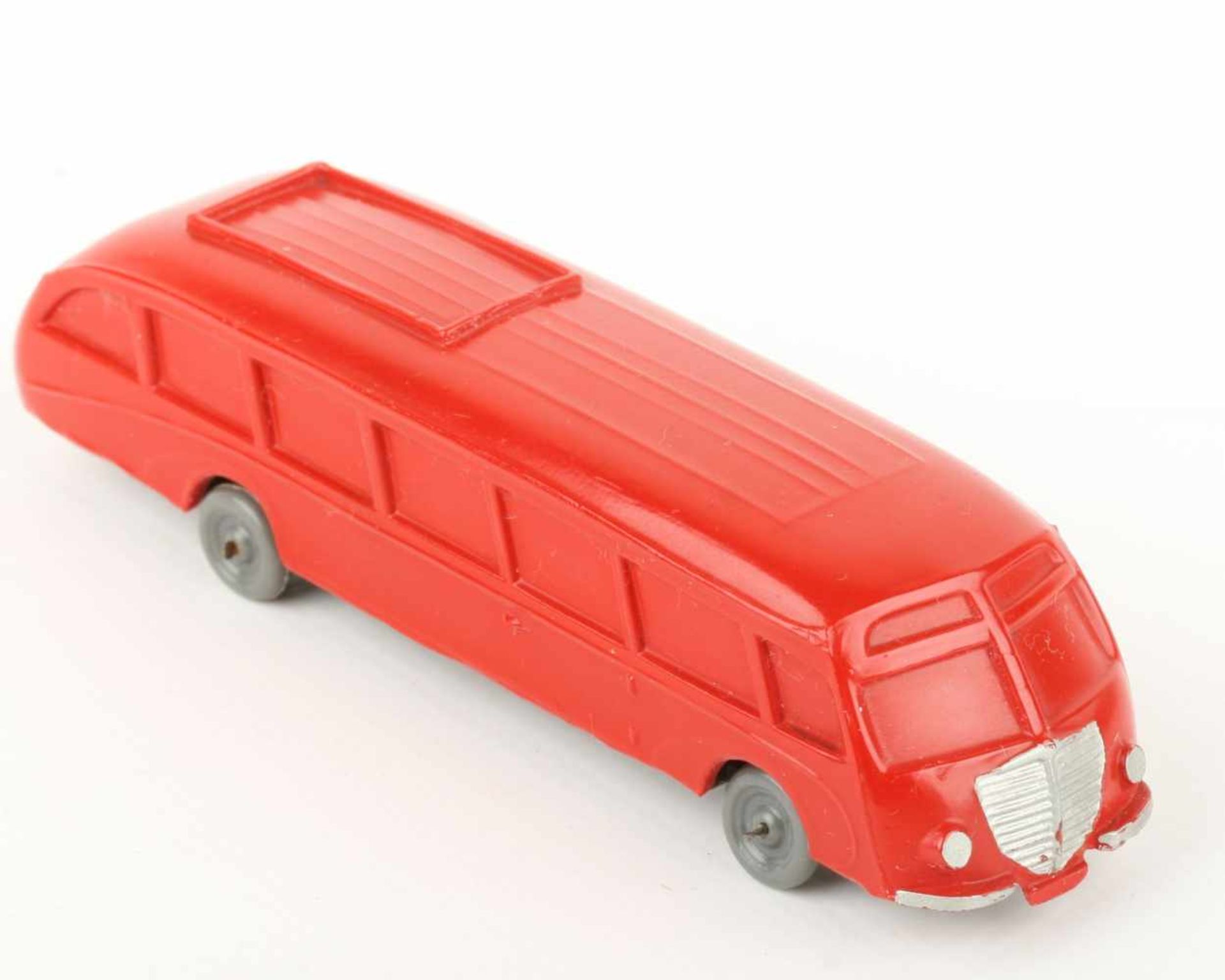 Wiking Stromlinienbus rot lackiert 700/5d, mit Rollachsen, Lackierung 100%, neuwertig
