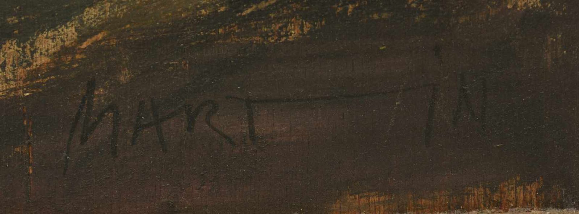 UNBEKANNTER KÜNSTLER:" Fräulein am Sofatisch", Öl auf Holzplatte, gerahmt und signiert, 20. - Bild 2 aus 3