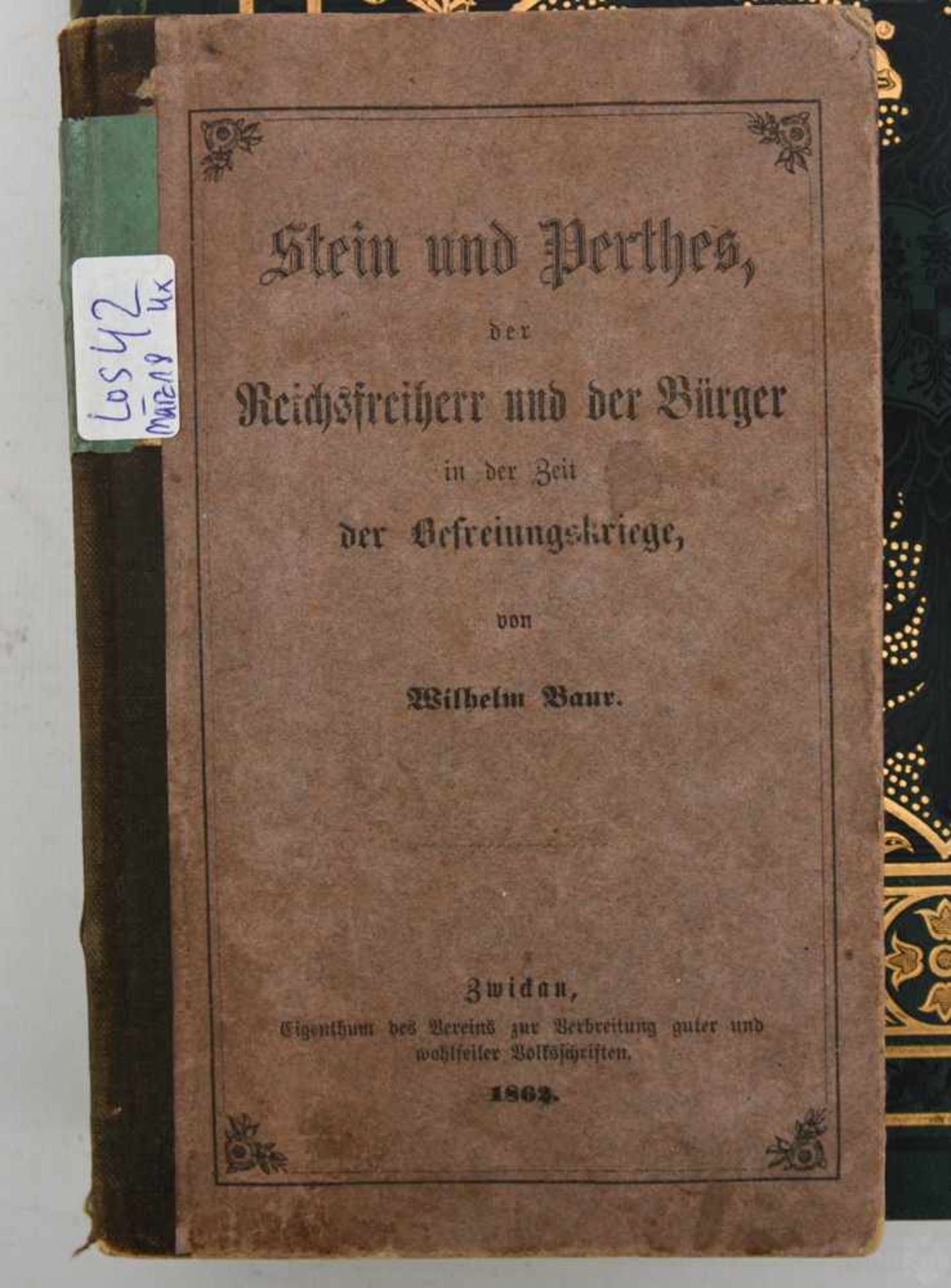 BÜCHER-KONVOLUT "KULTUR", Deutsches Reich 1862-/1978 Konvolut aus: "Stein und Perthes, der - Bild 5 aus 6