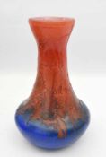 VASE gemarkt "DAUM NANCY", "Arbres", mundgeblasenes polychromes Glas geätzt, signiert, um 1920