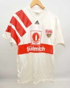 VFB TRIKOT Adidas, Sponsor Südmilch, 1992/93 Weiß/rot, Größe M., Kurzarm. Sehr selten.