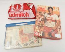 VFB FAN-KONVOLUT: Trikothemd, Puzzle, Eintrittskarten, Cuttings, 1977/78-1985 Konvolut für VfB-
