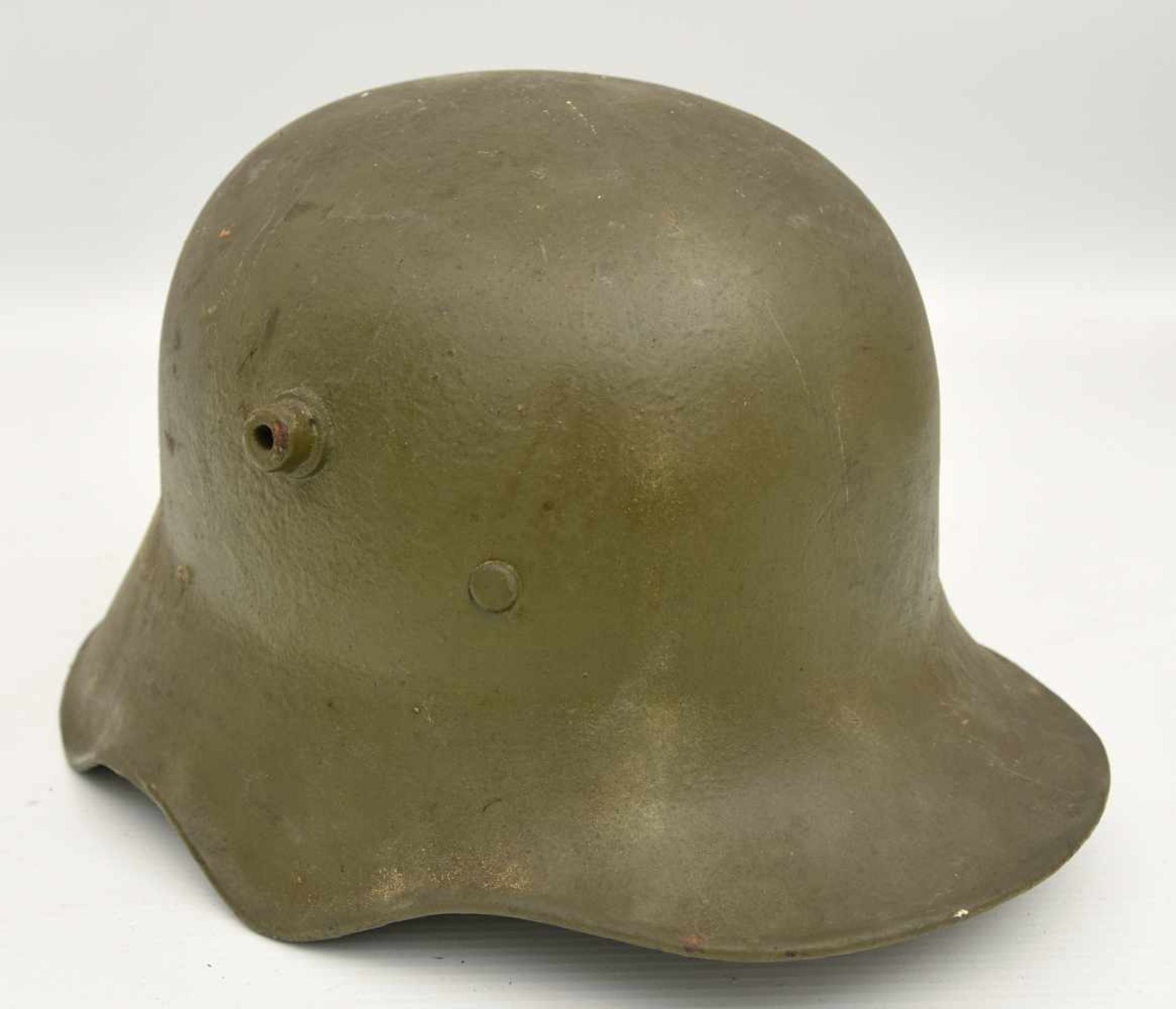 STAHLHELM 1. WELTKRIEG, Stahlblech/Schweineleder/Rindsleder, Deutsches Kaiserreich um 1915 - Bild 4 aus 5