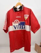VFB TRIKOT BALAKOV Nr.10, ViFit Adidas, 1995/96 Mit Nummer 10 von Krasimir Balakov, Rot/weiß,