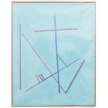EDGAR GUSTAV MEINZER,"Blaue Geometrie", Öl auf Leinwand, gerahmt, signiert und datiert Edgar
