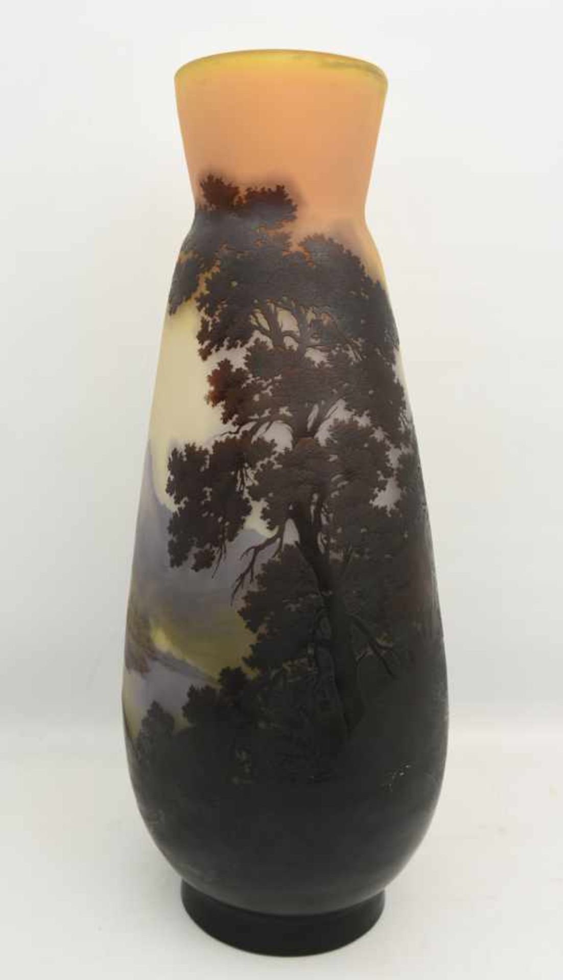 EMILE GALLÉ NANCY, Vase Glas farbig überfangen, ovoide Form, Frankreich um 1935 Höhe mit 63 cm und - Bild 2 aus 18