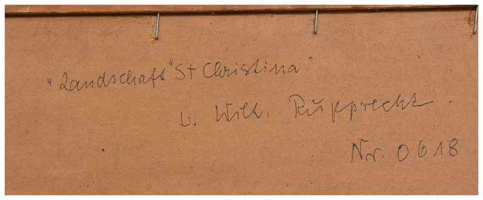 WILHELM RUPPRECHT, "Sankt Cristina", Öl auf Platte, gerahmt und signiert Wilhelm Rupprecht (1881- - Image 4 of 5