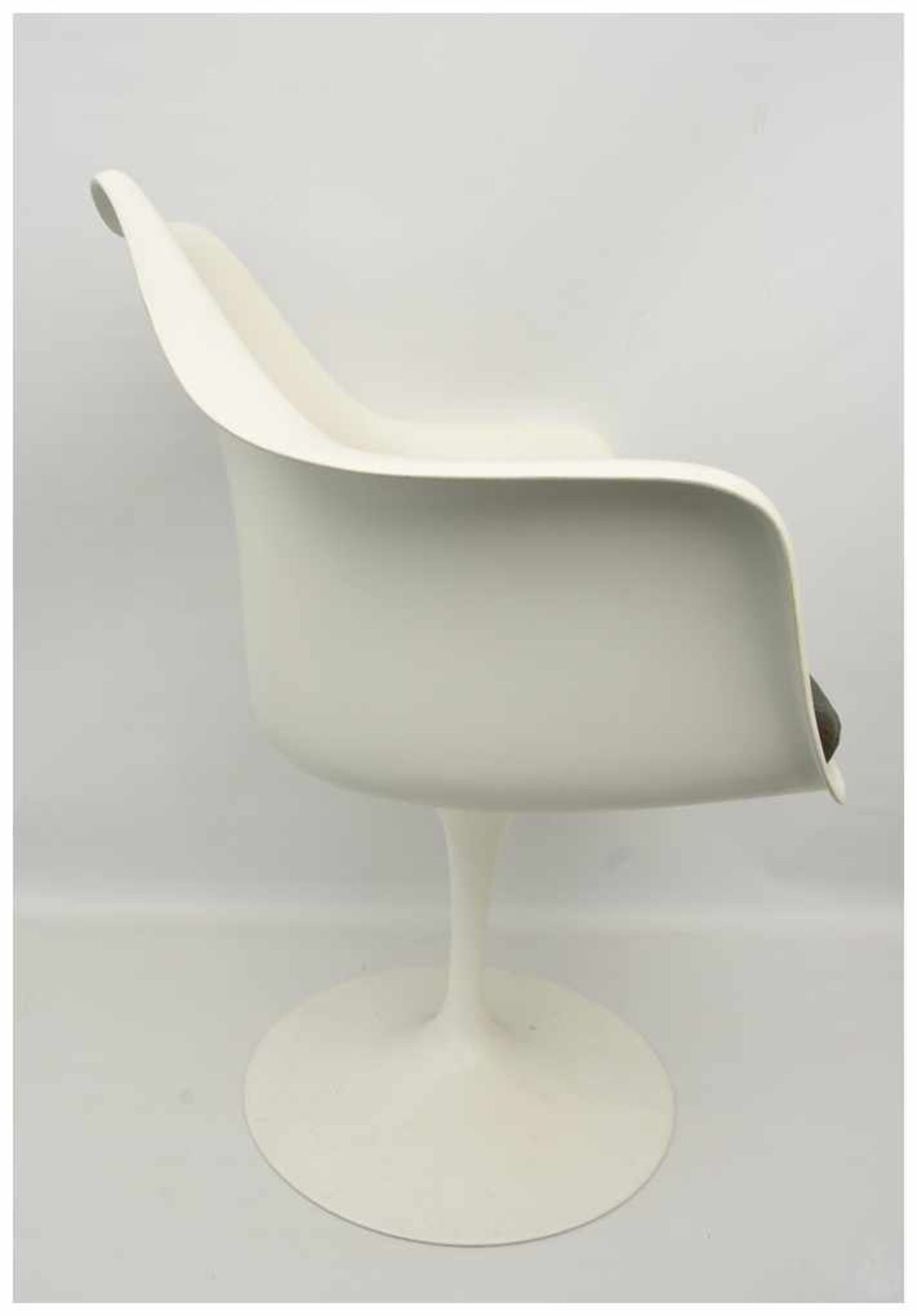 KNOLL "TULIP" STUHL mit Armlehnen, Fiberglas/Kaschmir, 1990er-Jahre Vom finnischen Designer Eero - Bild 3 aus 5