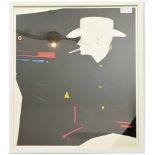 UNBEKANNTER KÜNSTLER,"Lonesome Cowboy", Mischtechnik auf Papier, hinter Glas gerahmt, Ende 20.