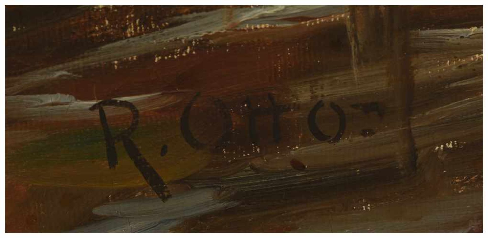 RUDOLF OTTO,"Zwei Elche", Öl auf Leinwand, gerahmt und signiert, Mitte 20. Jahrhundert R. Otto - Bild 2 aus 4