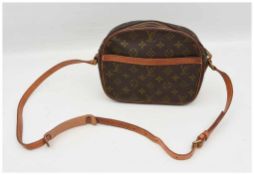 LOUIS VUITTON VINTAGE, Handtasche, bedrucktes Leder/Canvas, Frankreich um 1990 Vintage-Tasche mit