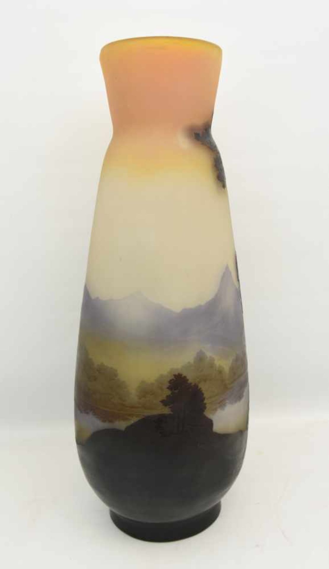 EMILE GALLÉ NANCY, Vase Glas farbig überfangen, ovoide Form, Frankreich um 1935 Höhe mit 63 cm und - Bild 13 aus 18