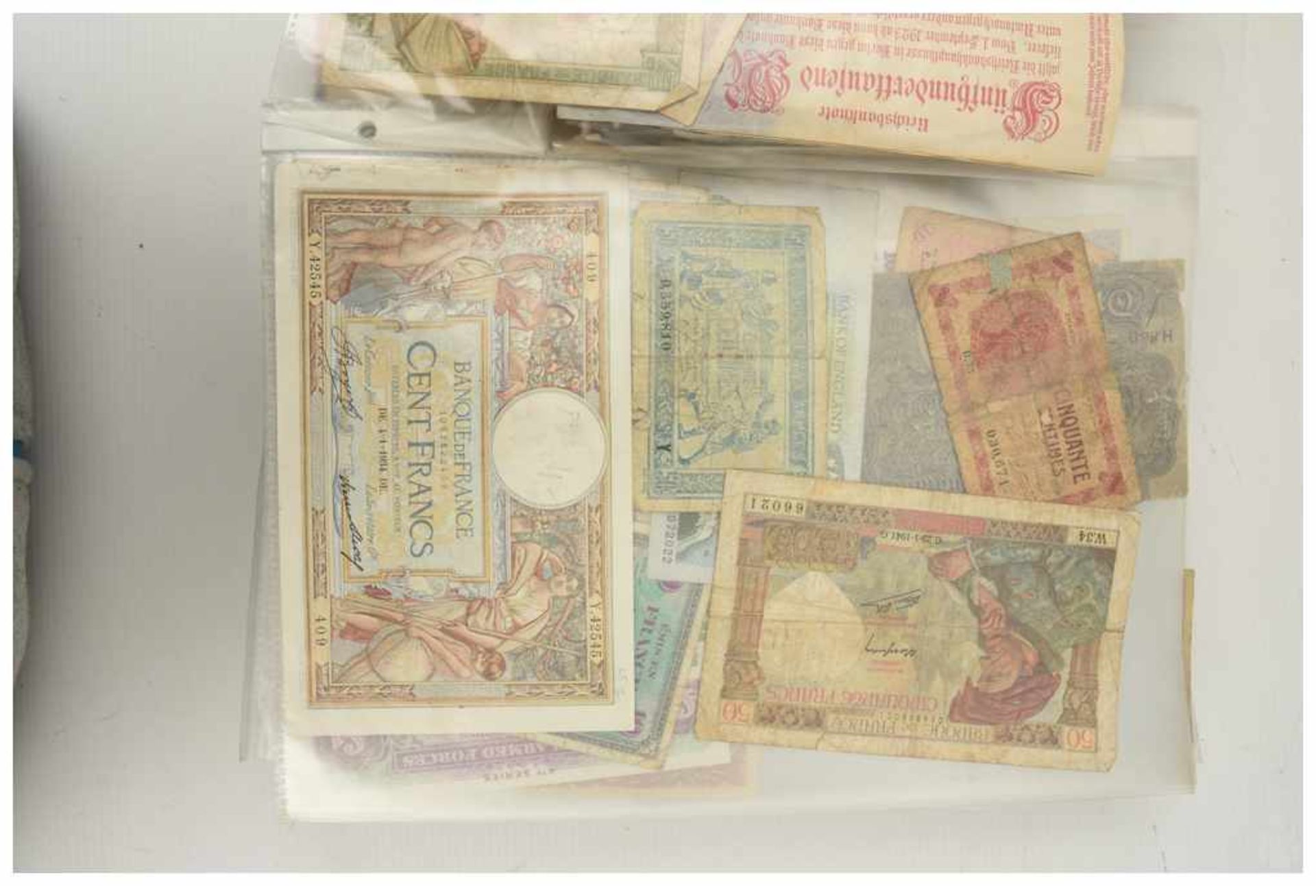 KONVOLUT BANKNOTEN, Geldscheine Deutsches Reich/Deutschösterreich/Russland/Ukraine u.a. ,1.Hälfte - Bild 4 aus 6