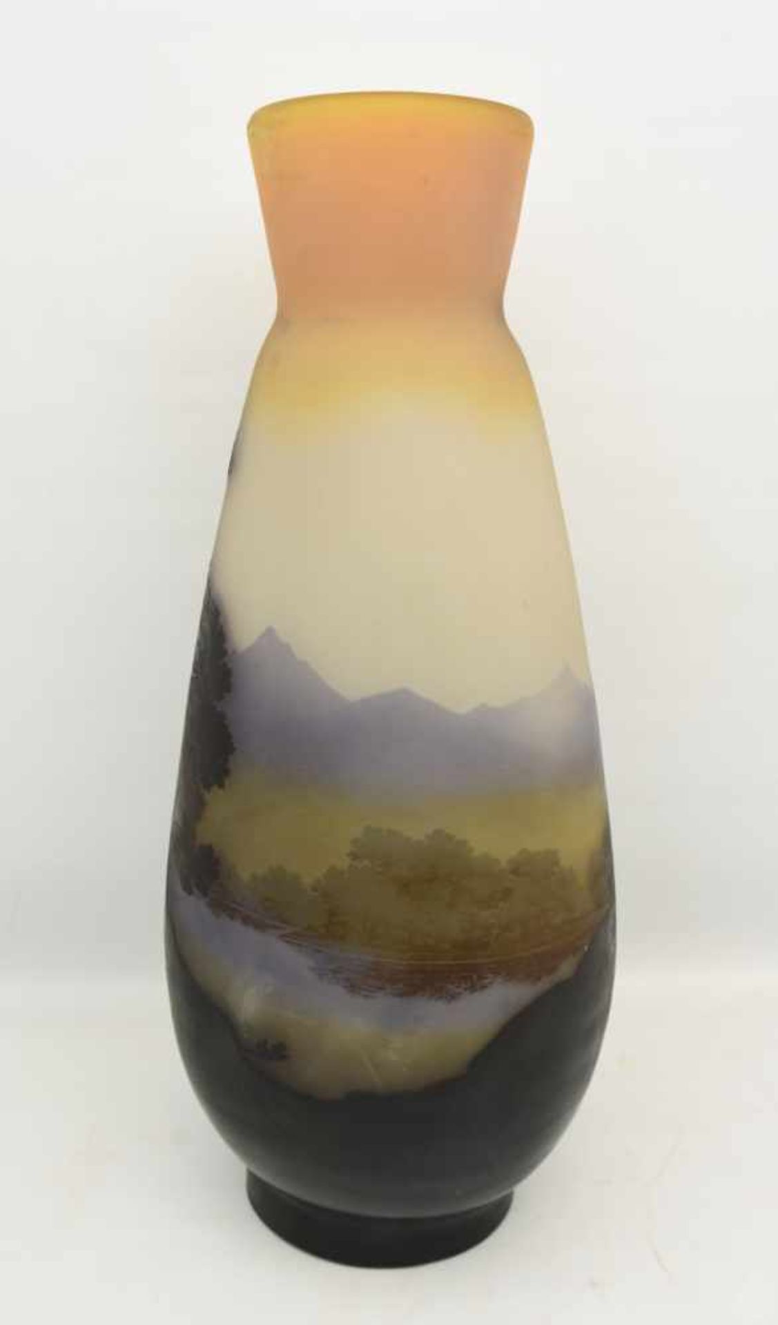 EMILE GALLÉ NANCY, Vase Glas farbig überfangen, ovoide Form, Frankreich um 1935 Höhe mit 63 cm und - Bild 12 aus 18