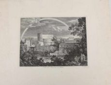 JOSEF ANTON KOCH: "DALLI ORTI FARNESIANI IN ROMA", Radierung auf Papier, Josef Anton Koch (1768-