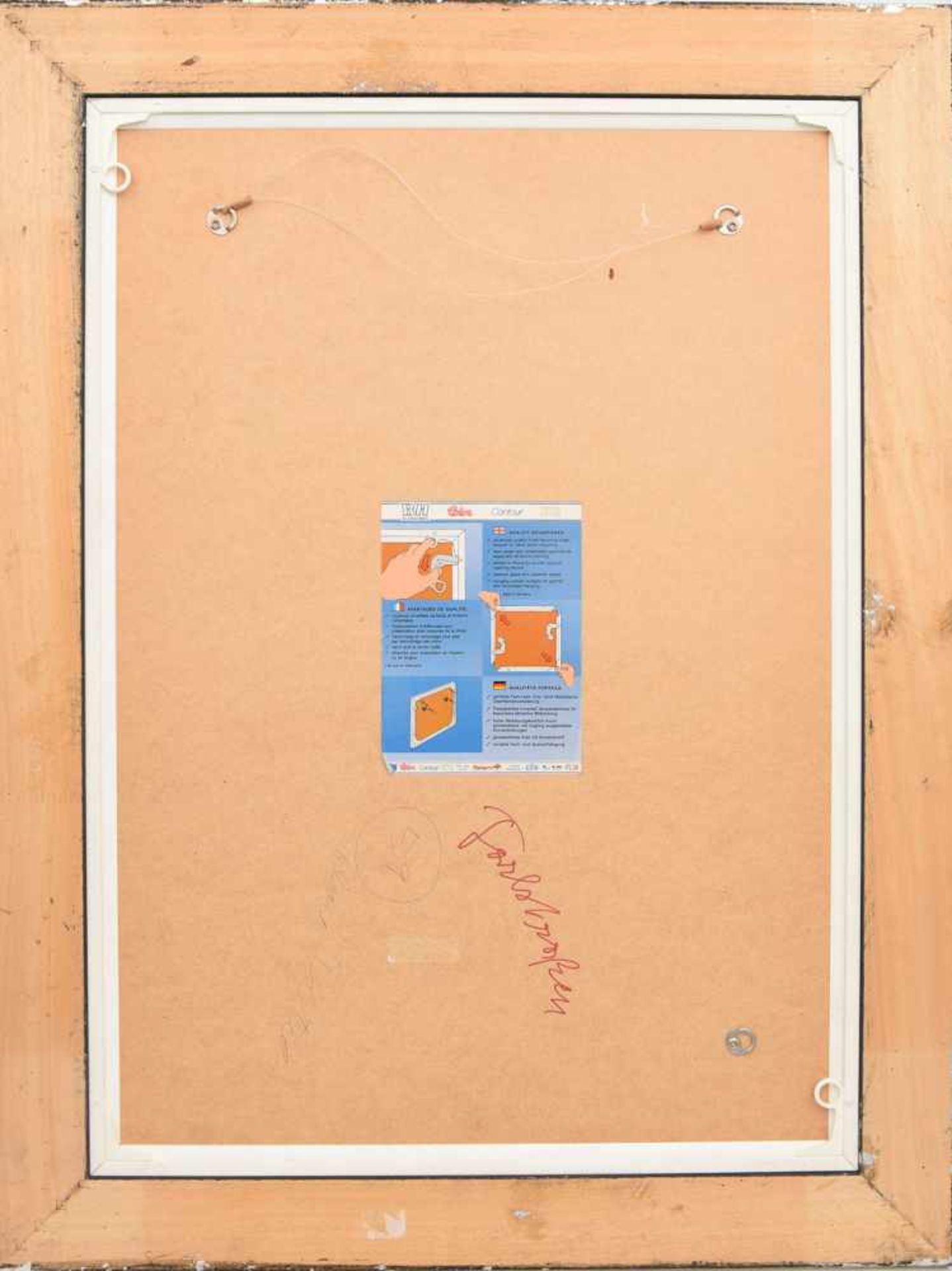 KAROLA ZIMMERMANN:"FARBSTRASSEN", Mischtechnik mit Collage auf Papier, hinter Glas gerahmt, signiert - Image 2 of 2