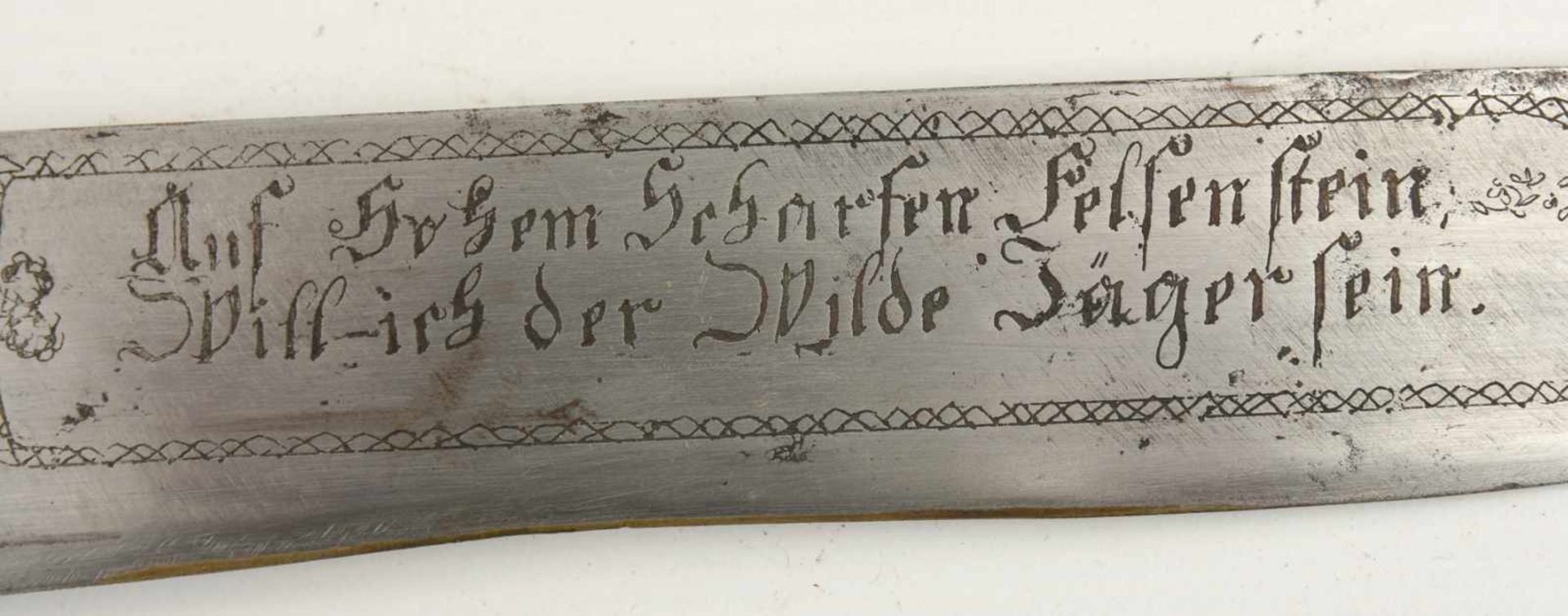 JÄGERMESSER/BRAXE, Hirschhorn, Leder, Messing,Stahl, wohl Bayern 2. Hälfte 19. Jahrhundert - Bild 5 aus 6