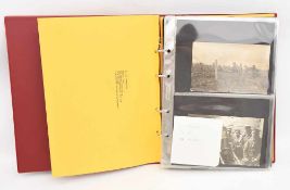 ALBUM "KAISERREICH UND WELTKRIEG ", Fotografien, Postkarten, Briefe von 1906-1917 Zeitzeugnisse in