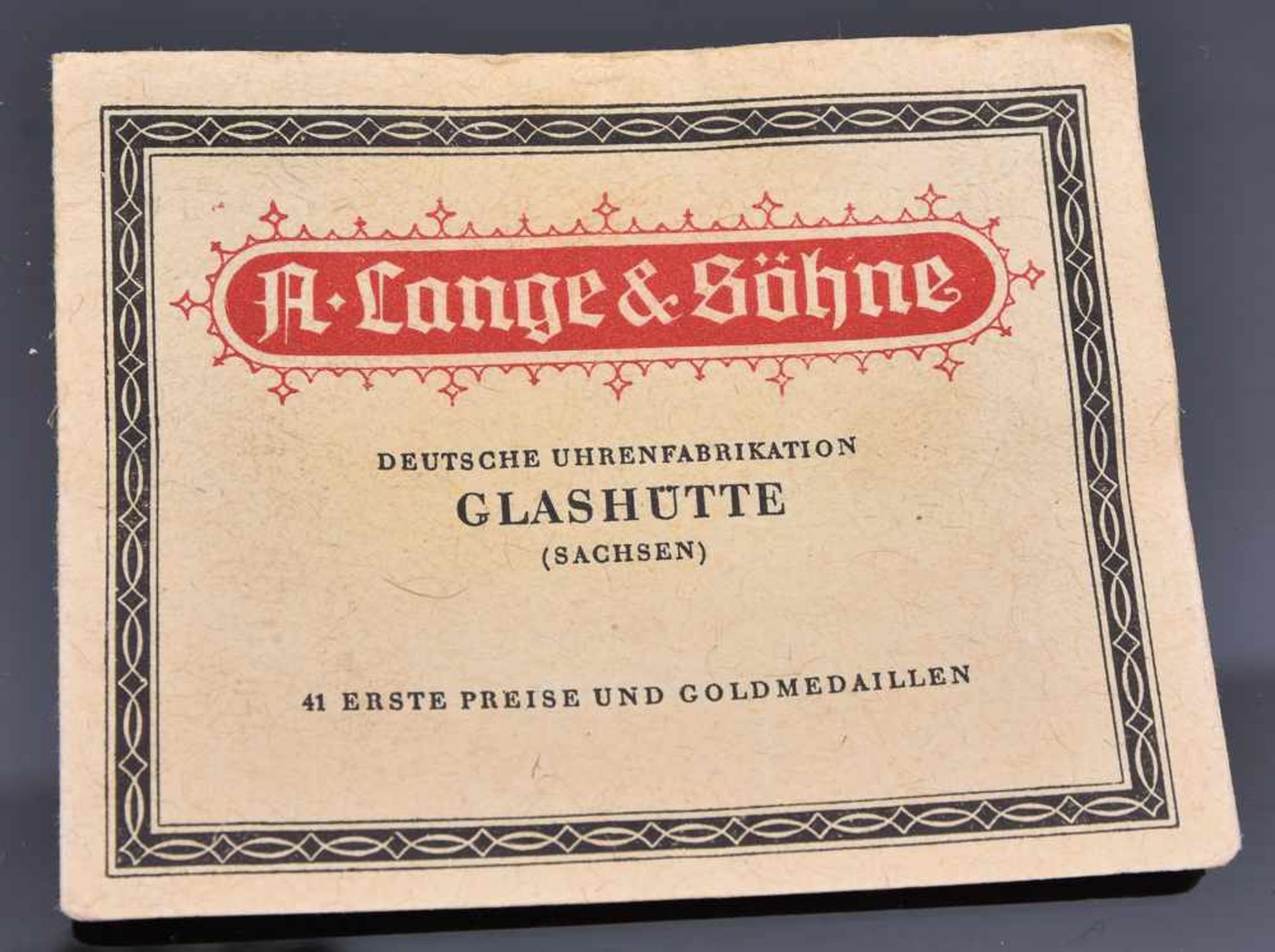 LANGE & SÖHNE: TASCHENUHR "OLIW", 585er GG, gestempelt, in Originalbox, 1938 Handaufzug (15 Steine), - Image 15 of 15