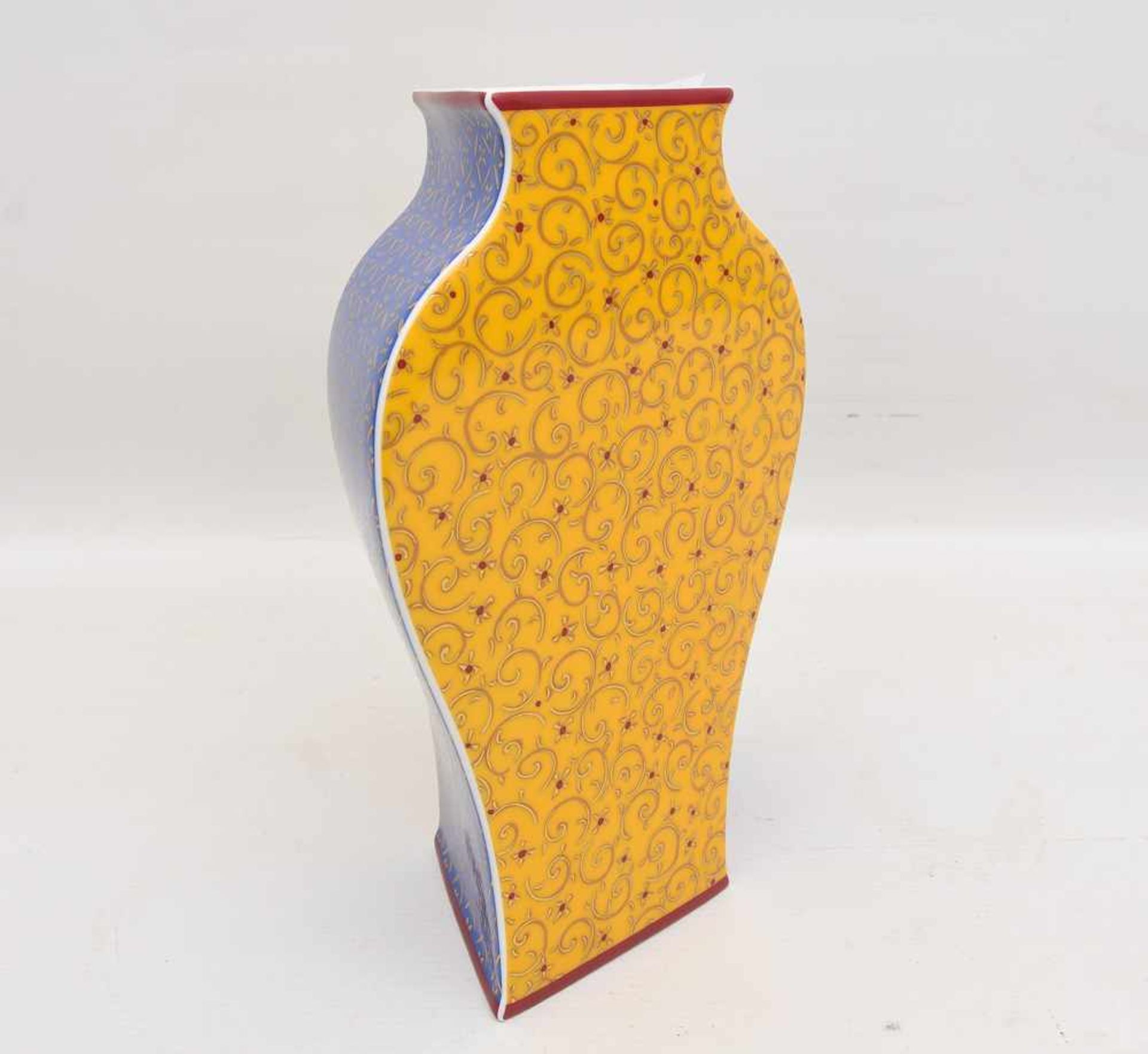 ROSENTHAL STUDIO LINE VASE "KUSUMAM", Designer Tadao Amano, bemalt/glasiert/goldstaffiert, - Bild 8 aus 8