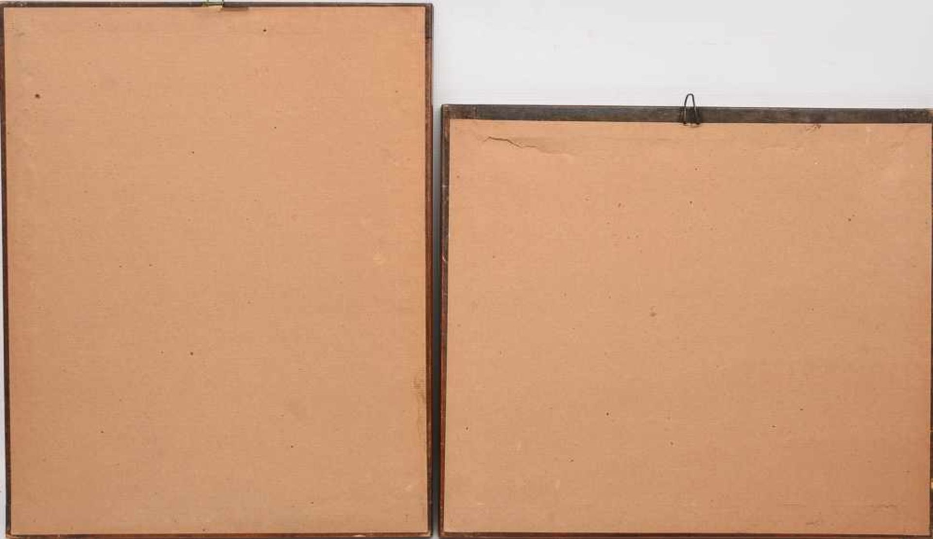 ZWEI FASANE,Mischtechnik mit Echtfedern, hinter Glas gerahmt, 20. Jahrhundert Maße: 42 x 48 cm und - Bild 4 aus 4