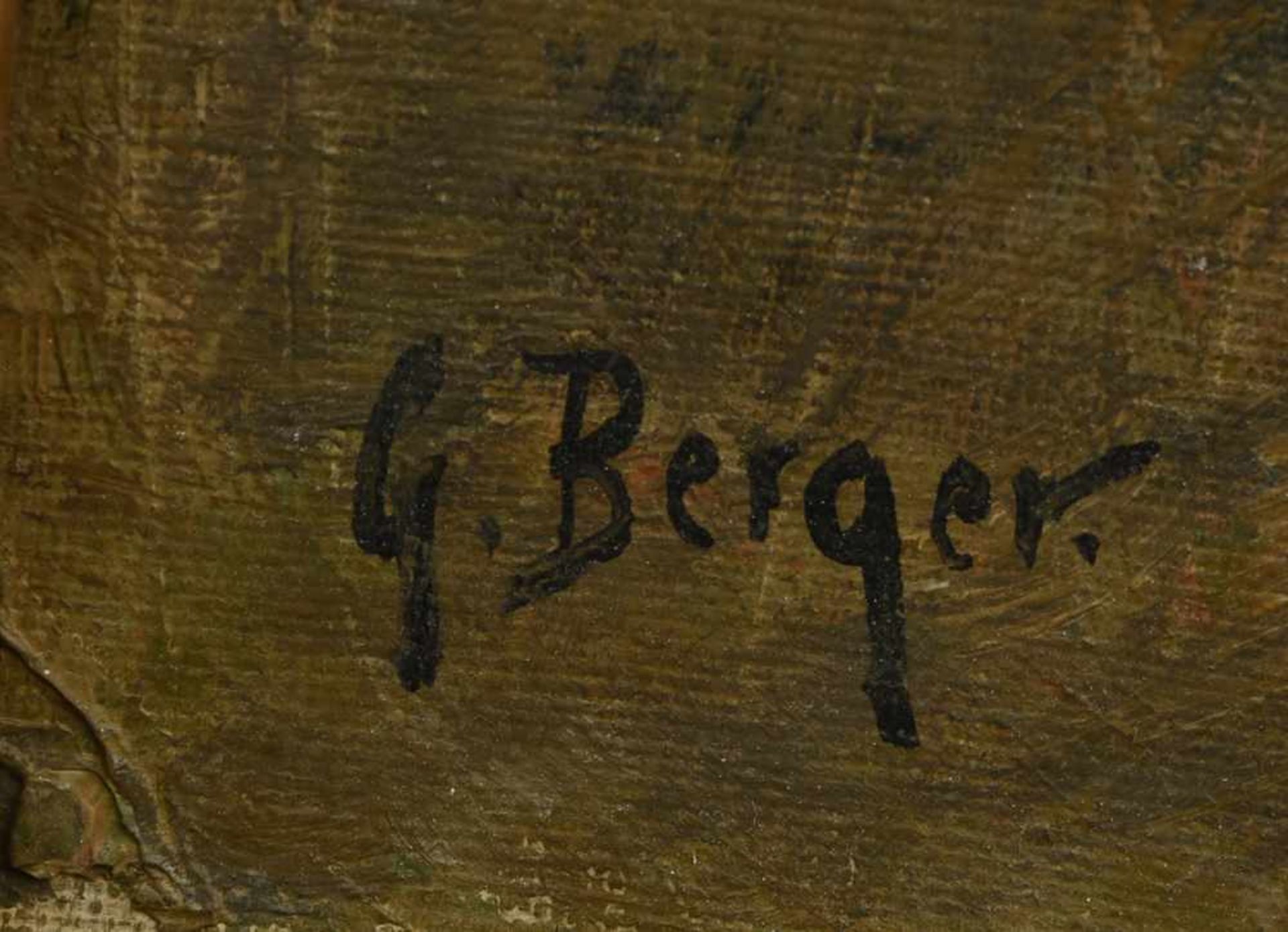 GEORG BERGER,"Fasanenjagd am Niederrhein", Öl auf Leinwand, gerahmt und signiert Georg Berger ( - Bild 3 aus 6