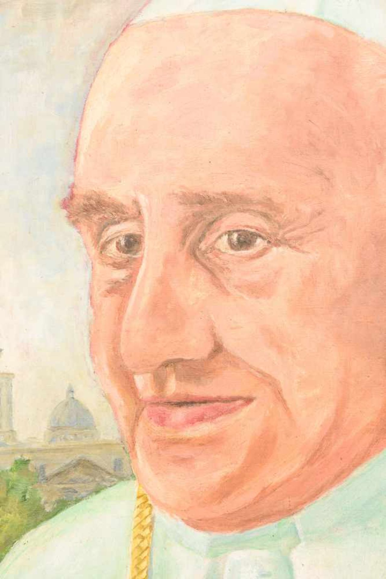 PORTRAIT PAPST JOHANNES XXIII, Öl/Leinwand, ohne Rahmen, unten links bez. Eugen Semle. 79 x 59 - Bild 3 aus 5