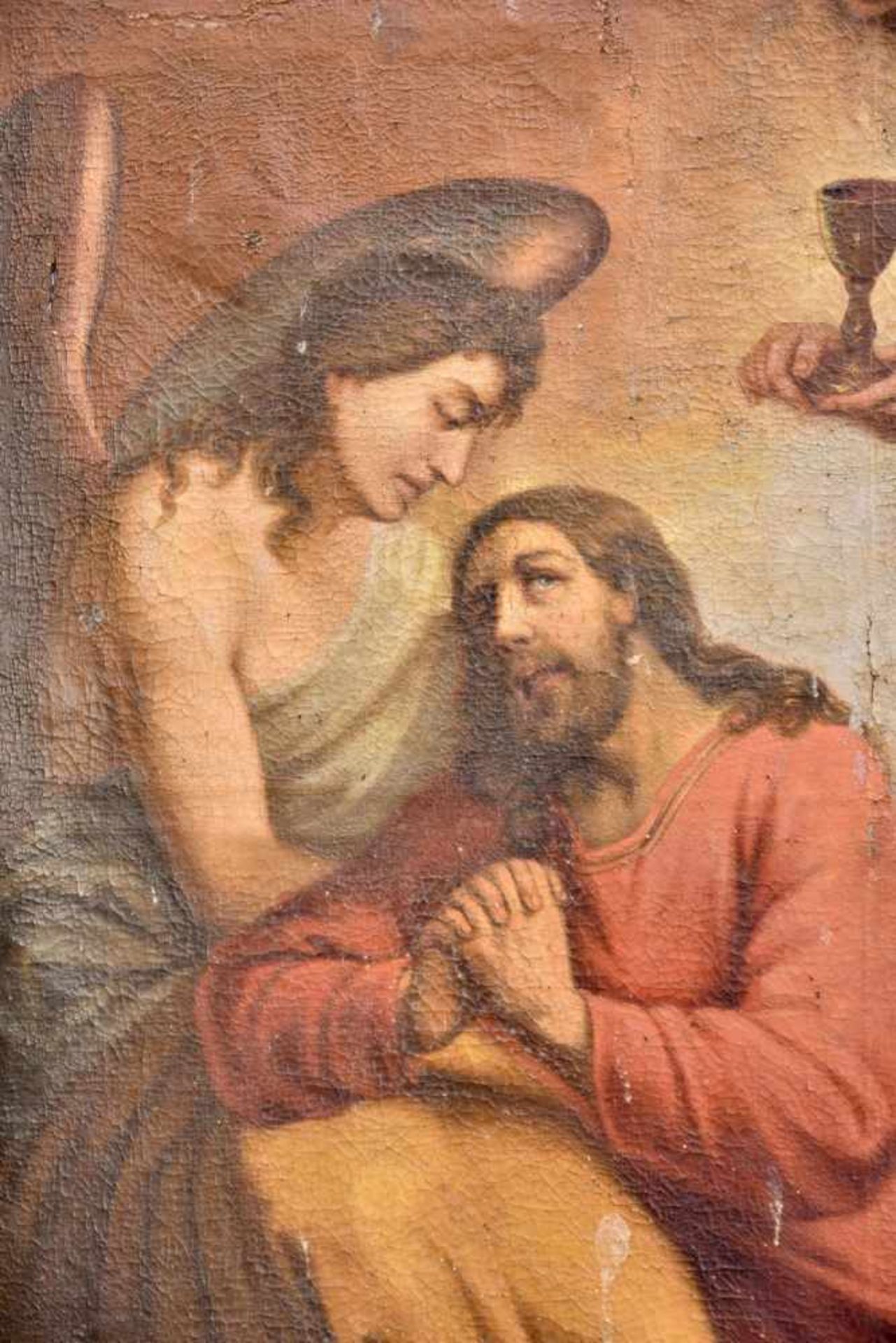 UNBEKANNTER KÜNSTLER, " Jesus im Garten Gethsemane - Am Abend vor der Passion", 19. Jh. An vielen - Image 2 of 11