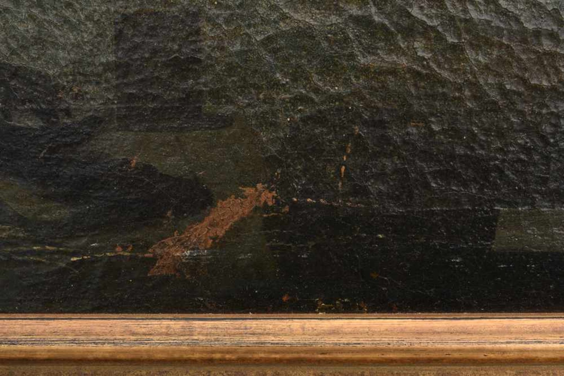 UNBEKANNTER KÜNSTLER, " Hafenszene", Öl auf Leinwand, 1 hälfte 17. Jahrhundert. Gerahmt, Guter - Bild 8 aus 12