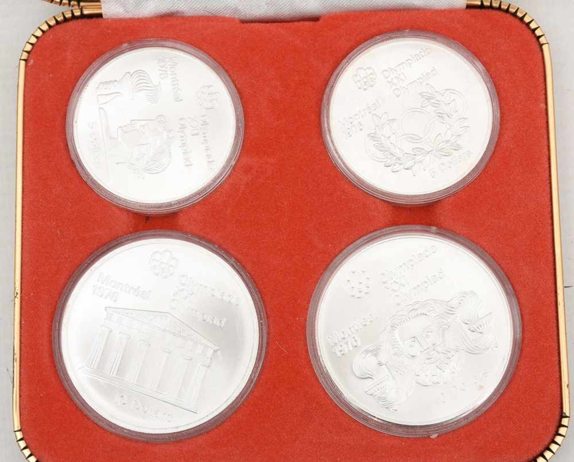 SILBERMÜNZEN, Olympia 1976, 4 Münzen, Kanada, 20. Jhd. (16) Each coin contains 92,5 % silver and 7, - Bild 3 aus 4