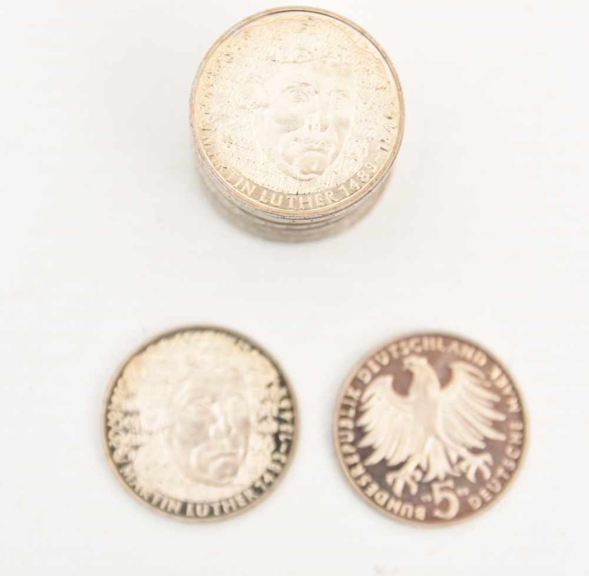 SILBER KONVOLUT, Verschiedene Münzen, 267 gramm (1) Verschiedene Silbermünzen: 5DM Silbermünzen im - Bild 2 aus 22