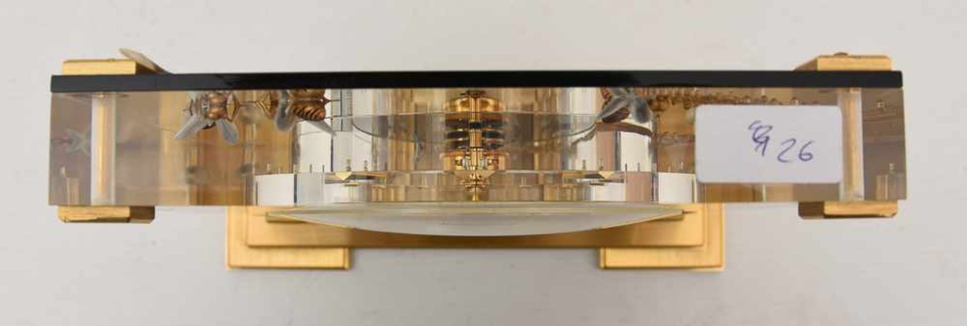 TISCHUHR, Jaeger LeCoultre, Modell Marina, Schweiz 20./21. Jh. Quadratisches Plexiglasgehäuse auf - Bild 9 aus 10