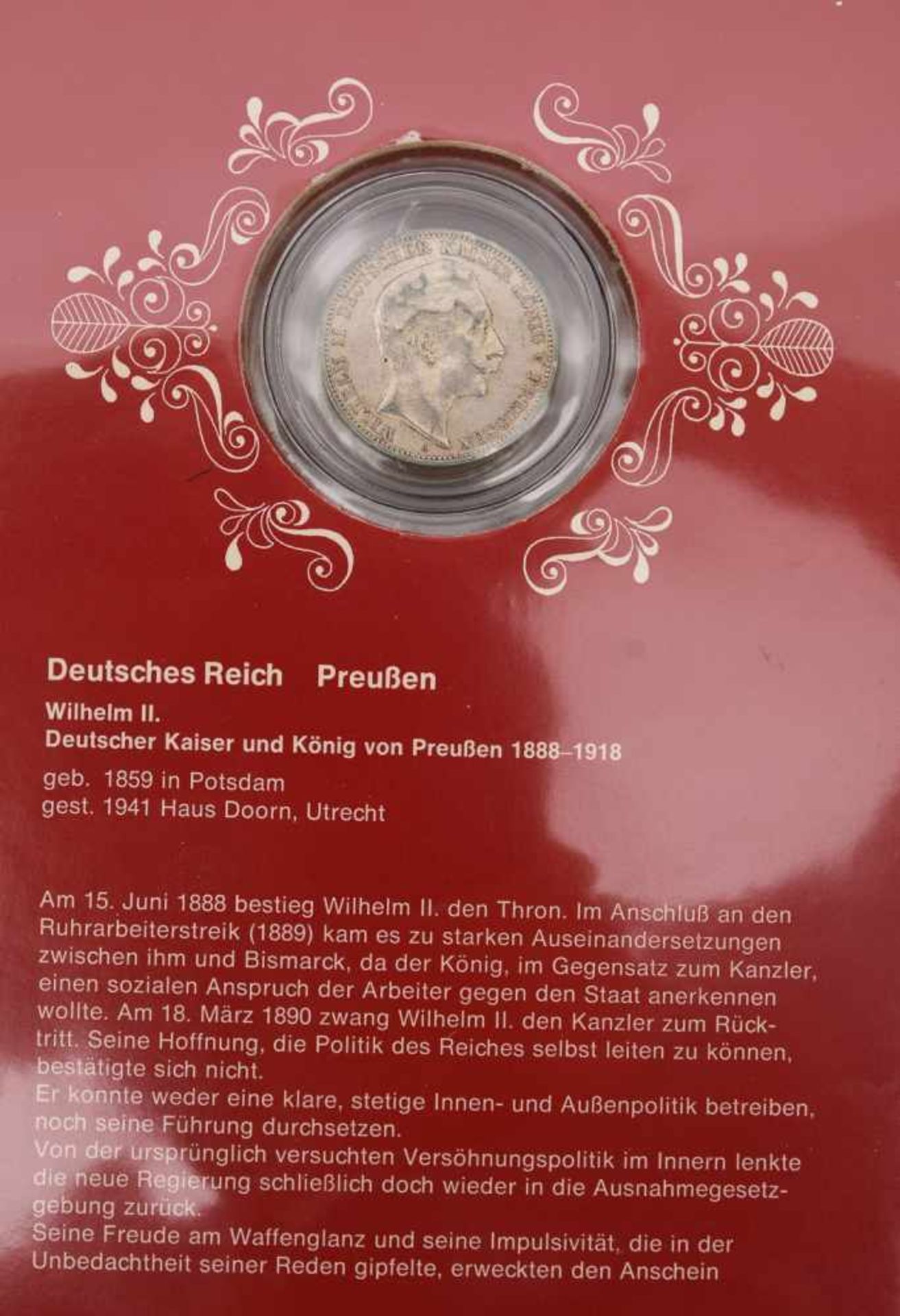 SILBERMÜNZEN, Sammelalbum, 3 Mark Deutsches Kaiserreich (19) 13 Stück 3 Mark Silbermünzen aus - Bild 10 aus 15