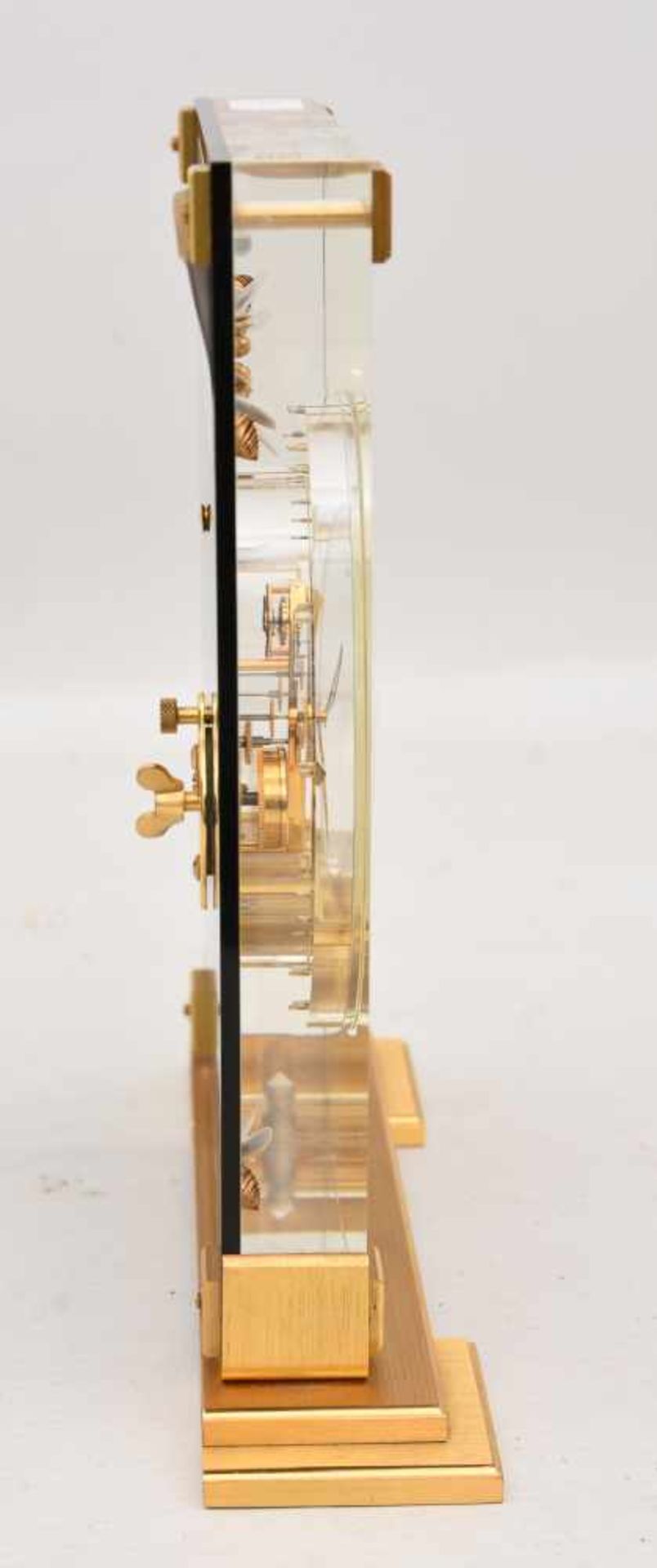 TISCHUHR, Jaeger LeCoultre, Modell Marina, Schweiz 20./21. Jh. Quadratisches Plexiglasgehäuse auf - Bild 5 aus 10