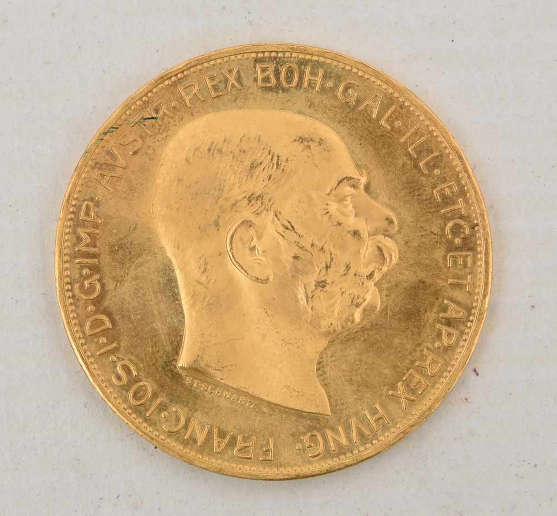GOLDMÜNZE, 100 Corona 1915 Österreich Münze, Franz Joseph I (10) Material: Gold Gewicht: 33.98 g - Bild 2 aus 2