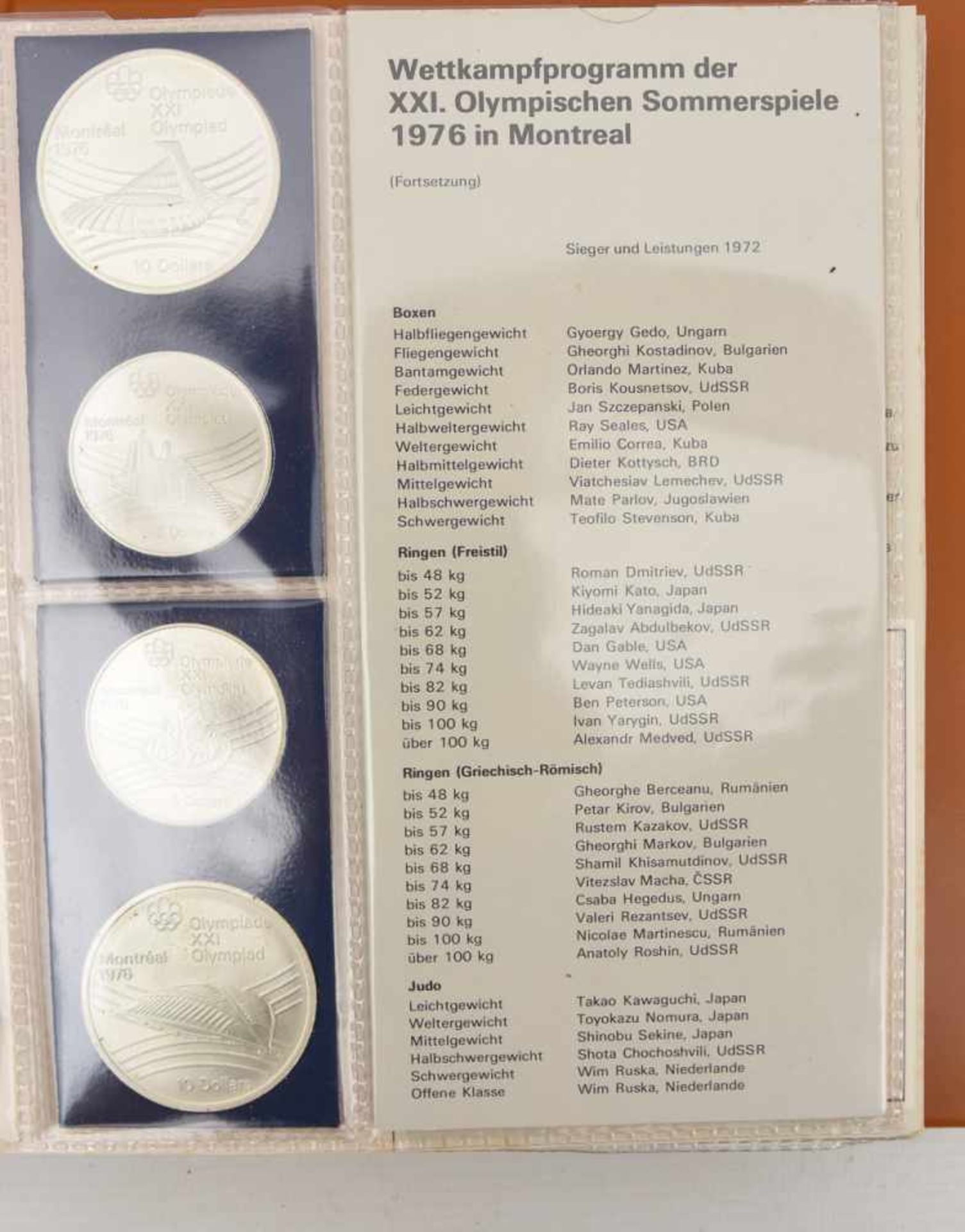 OLYMPIA MÜNZEN, Montreal 1976 Sammelalbum (18) Sammelband der olympischen Münzen von 1976. - Bild 10 aus 14