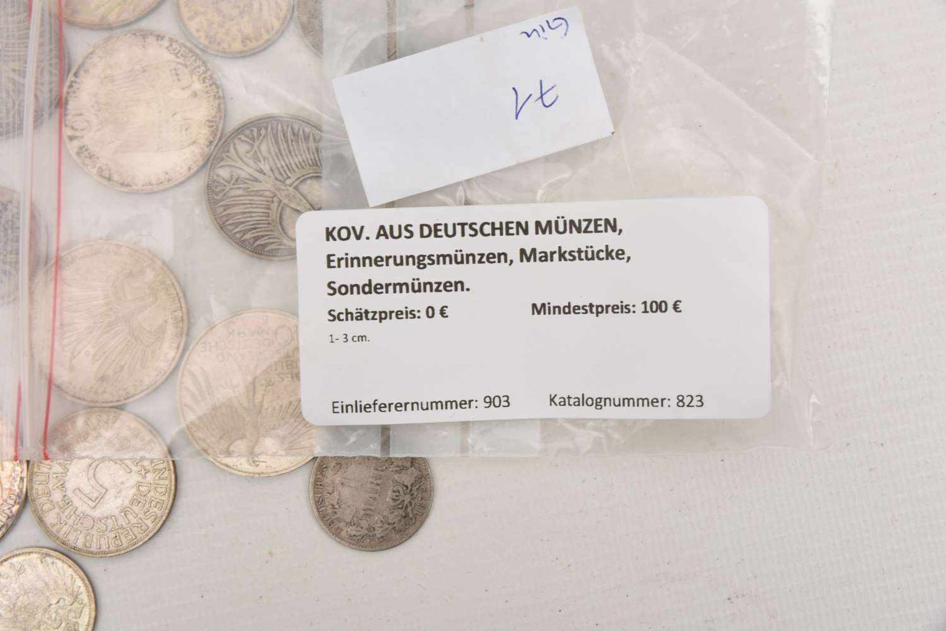KOV. AUS DEUTSCHEN MÜNZEN, Erinnerungsmünzen, Markstücke, Sondermünzen. 1874 - 1995. 470gr. 1- 3 - Bild 2 aus 2