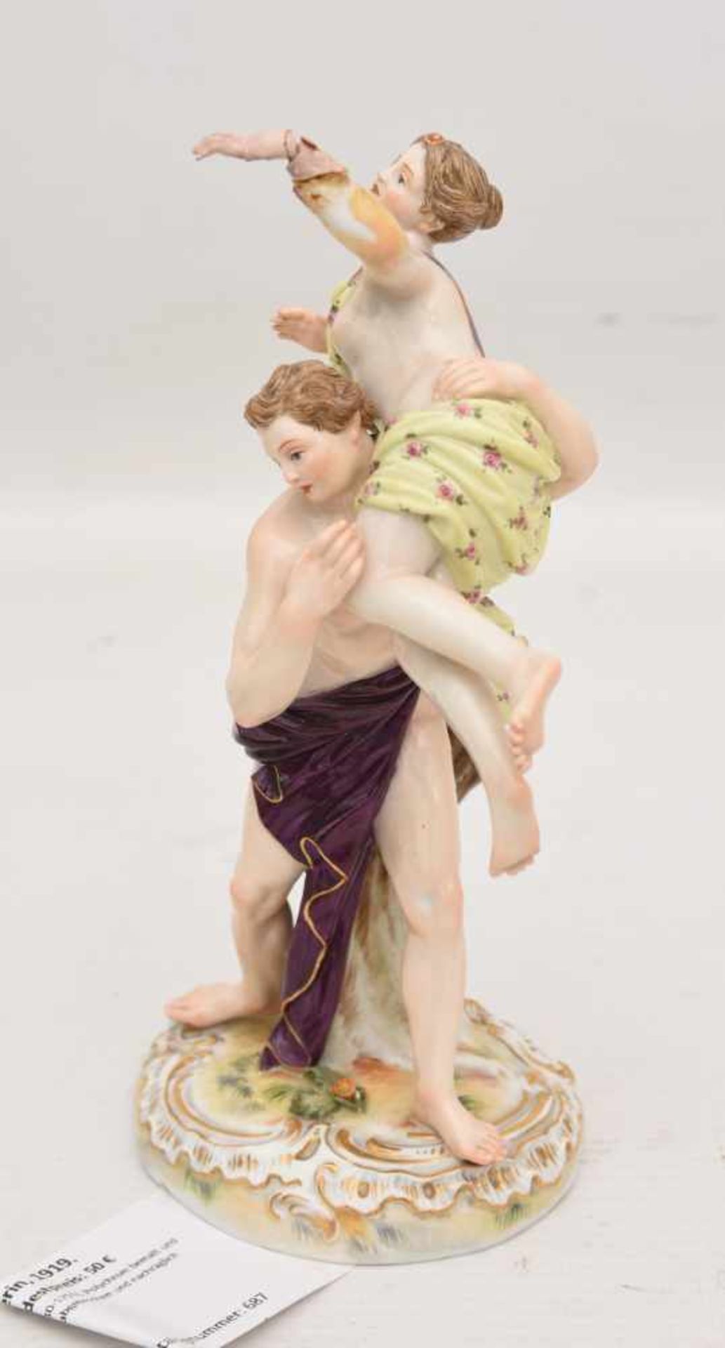 MEISSEN, Raub der Sabinerin, 1919. Nach dem Modell von Franz Conrad Linck (1730-1793). Polychrom - Image 2 of 7