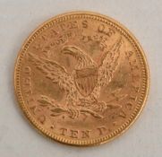 GOLDMÜNZE, Liberty 10$, 1896 (6) Mint: San Francisco Mintage: 123,750 Obverse Designer: Christian