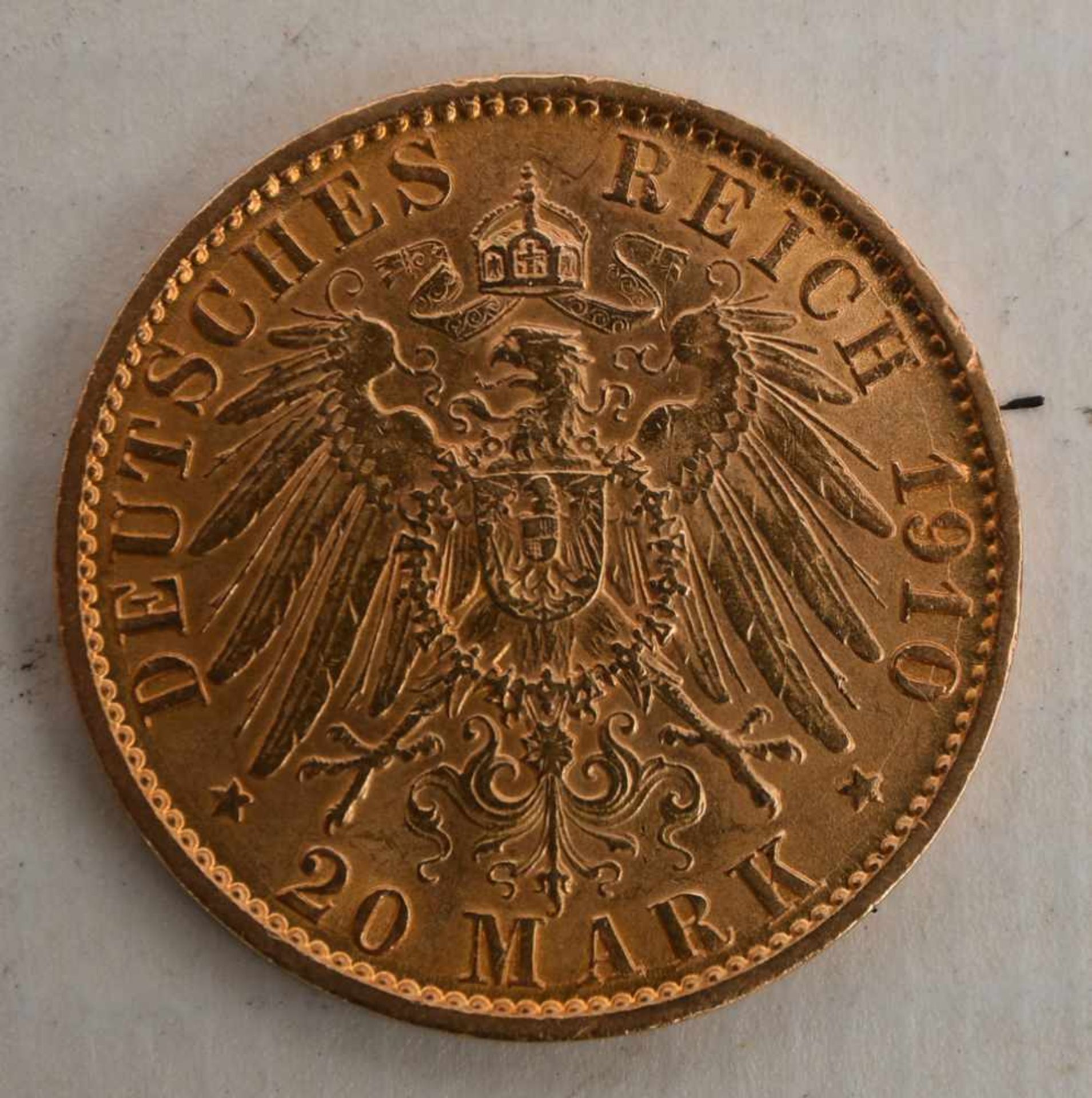 GOLDMÜNZEN KONVOLUT, 3 mal 20 Mark Deutsches Reich, 19/20. Jhd. (7) Gesamtgewicht 23,9 gramm, - Bild 3 aus 6