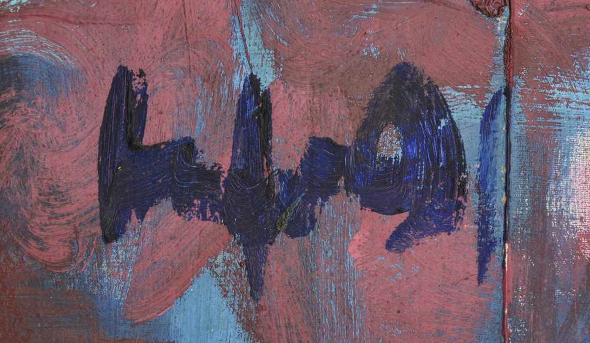 WALDEMAR KUFNER, "Abstrakte Acrylmalerei in rot, grün und blau", Acryl auf Leinwand, 1991. - Image 3 of 4