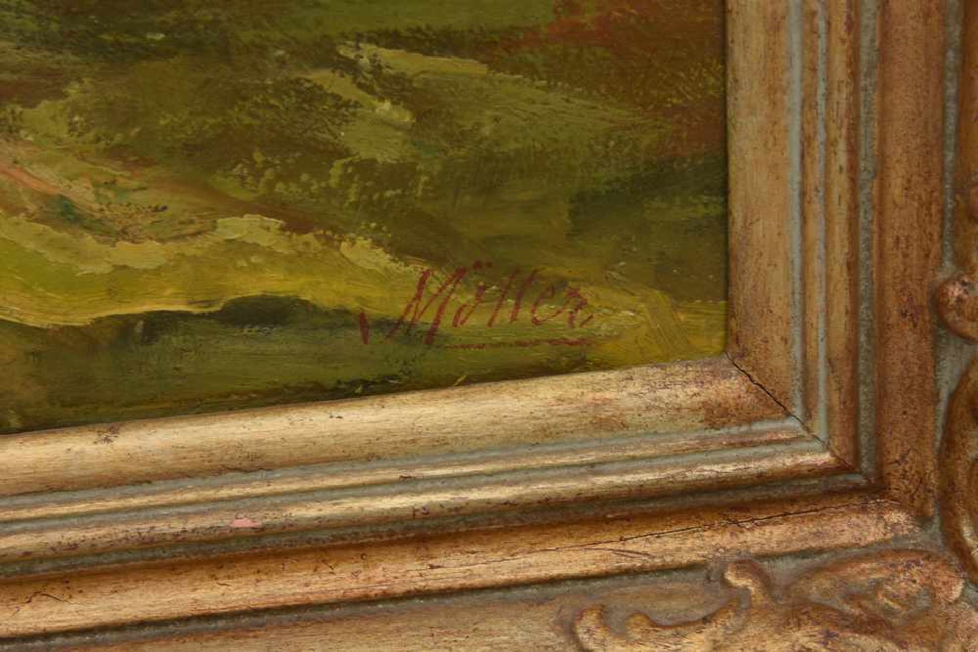 UNBEKANNTER KÜNSTLER, "KIRCHE BEI BAD WIESSEE" Öl auf Platte, signiert, 20. JahrhundertMaße: 82 x 67 - Image 3 of 3