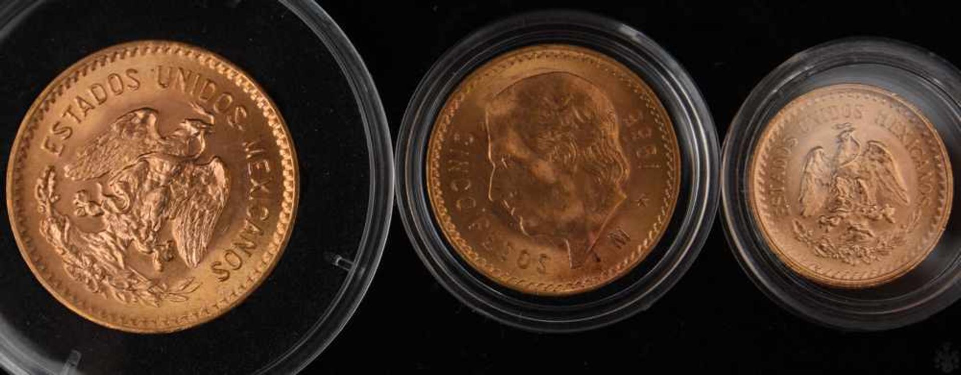GOLDMÜNZEN, Konvolut Mexico Pesos Gold, 20. Jhd. (11)7 Münzen Mexico1 x 50 Pesos Centenario 41,667 - Bild 8 aus 9
