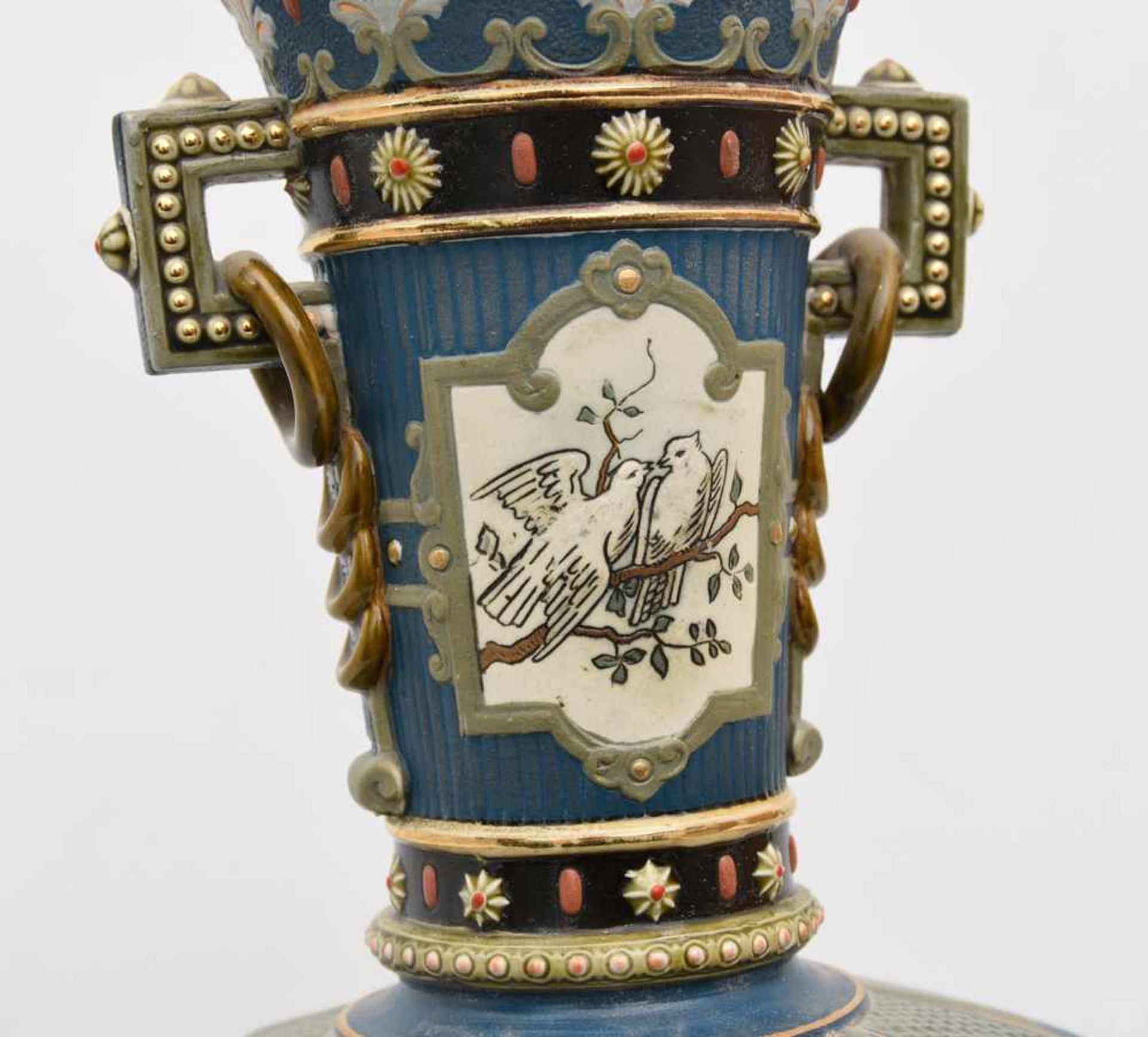 METTLACH, Villeroy & Boch, Art Nouveau Vase, Deutschland, 1910.Dekor mit Spilenden Kindern.Keine - Bild 13 aus 13